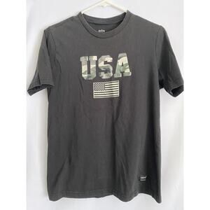 Kids‎ XL(18/20) Black With Camo USA Tshirt